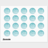 Sticker Rond Parties scintillant bleue Ombre 60 et Sassy 60e an (Feuille)