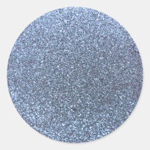 Sticker Rond Parties scintillant bleue pastel