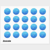 Sticker Rond Parties scintillant bleues Étincelles Texture (Feuille)