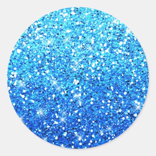 Sticker Rond Parties scintillant bleues Étincelles Texture (Devant)