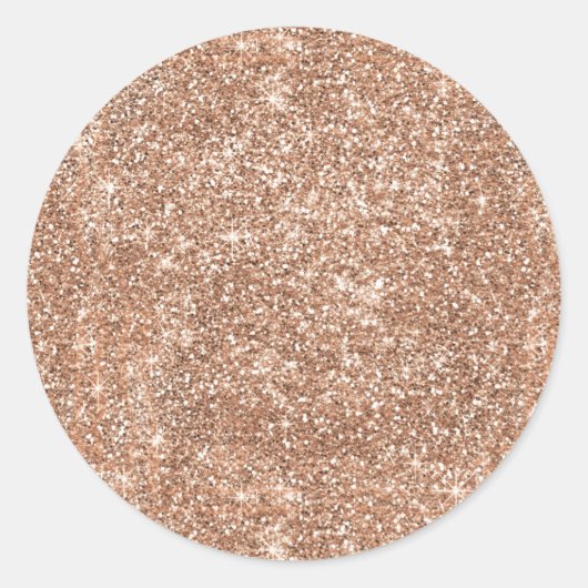 Sticker Rond Parties scintillant brillant brillant or Rose (Devant)