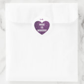 Sticker Rond Parties scintillant Coeur pourpre "Fait pour le cu (Sac)