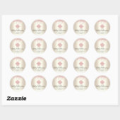 Sticker Rond Parties scintillant Cupcake rose Drivers Pâtisseri (Feuille)