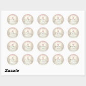 Sticker Rond Parties scintillant Cupcake rose Drives Gold Baker (Feuille)
