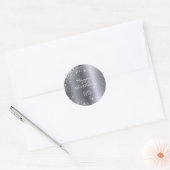 Sticker Rond Parties scintillant d'argent d'anniversaire embras (Enveloppe)