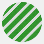 Sticker Rond Parties scintillant de bande verte (Devant)
