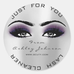 Sticker Rond Parties scintillant de beauté en argent Nettoyeur 