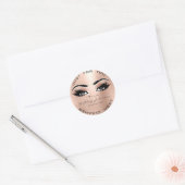 Sticker Rond Parties scintillant de beauté flush Coral Lash Net (Enveloppe)