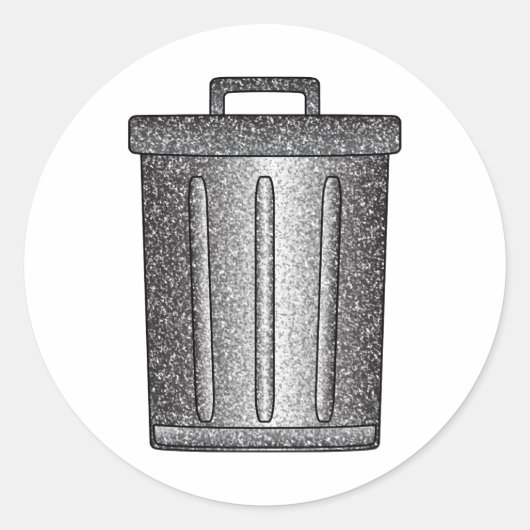 Sticker Rond Parties scintillant de déchets (Devant)