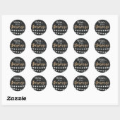 Sticker Rond Parties scintillant de fête surprise (Feuille)
