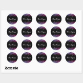 Sticker Rond Parties scintillant de goutte Pluie pourpre Sequin (Feuille)