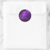 Sticker Rond Parties scintillant de maquillage Eyelash Purple (Sac)