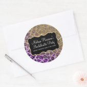 Sticker Rond Parties scintillant de Poster de animal Leopard d' (Enveloppe)