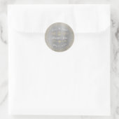 Sticker Rond Parties scintillant d'or argent Enregistrer la dat (Sac)