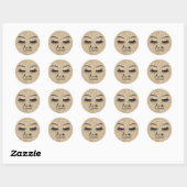 Sticker Rond Parties scintillant d'or Eyelash Extensions Salon  (Feuille)
