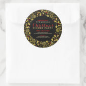 Sticker Rond Parties scintillant d'or Faux couronne de Noël (Sac)