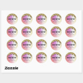 Sticker Rond Parties scintillant d'or gouttes Holographique Be (Feuille)