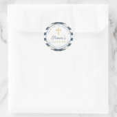 Sticker Rond Parties scintillant d'or Marine Bleu Première Sain (Sac)