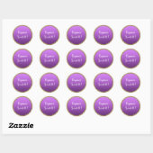 Sticker Rond Parties scintillant d'or pourpre trempé Glam Spark (Feuille)