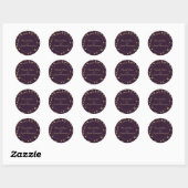 Sticker Rond Parties scintillant d'or violet Confetti Mariage é (Feuille)