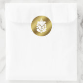 Sticker Rond Parties scintillant dorée de Ganesha (Sac)