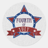 Sticker Rond Parties scintillant Du 4 Juillet (Devant)