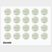 Sticker Rond parties scintillant en cristal de bokeh monogramme (Feuille)