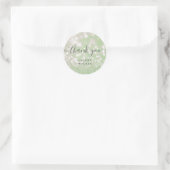Sticker Rond parties scintillant en cristal de bokeh monogramme (Sac)