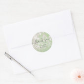 Sticker Rond parties scintillant en cristal de bokeh monogramme (Enveloppe)