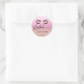 Sticker Rond Parties scintillant en or en verre rose Eyelash Ne (Sac)
