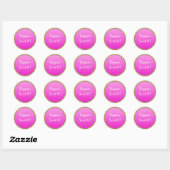 Sticker Rond Parties scintillant en or trempé rose chaud Glam S (Feuille)