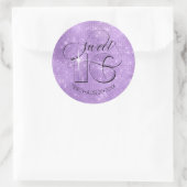 Sticker Rond Parties scintillant et brillant doux 16 Violet ID6 (Sac)