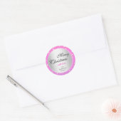 Sticker Rond Parties scintillant Étoiles Fille rose Blush Parti (Enveloppe)
