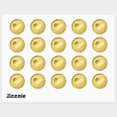 Sticker Rond Parties scintillant Faux Gold Coeur Mariage Envelo (Feuille)