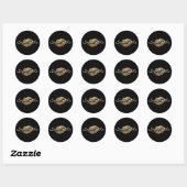 Sticker Rond Parties scintillant Faux Gold Kiss (Feuille)