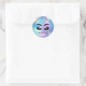 Sticker Rond Parties scintillant Faux Lashes, Holographie Iride (Sac)
