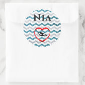 Sticker Rond Parties scintillant Filles Chevron Gymnastique Sti (Sac)