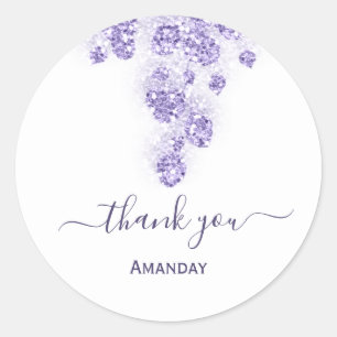 Sticker Rond Parties scintillant florales Douce nuptiale16e Mer