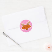 Sticker Rond Parties scintillant Fox (Enveloppe)