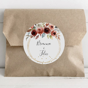 Sticker Rond Parties scintillant géométrique or Mariage Envelop