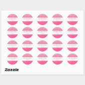 Sticker Rond Parties scintillant Girly Sparkly Rose rose Adress (Feuille)