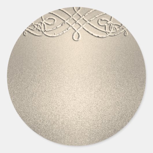 Sticker Rond Parties scintillant Gold Shimmer Look Arrière - pl (Devant)