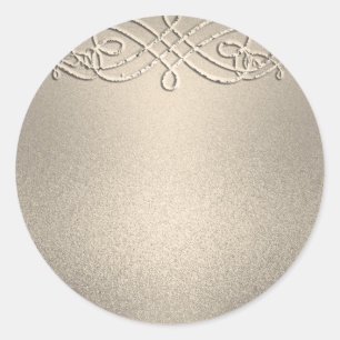 Sticker Rond Parties scintillant Gold Shimmer Look Arrière - pl