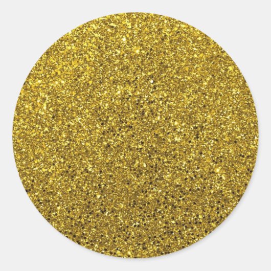 Sticker Rond Parties scintillant Gold Sparkle (Devant)