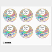 Sticker Rond Parties scintillant holographique branchée Drivers (Feuille)