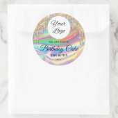 Sticker Rond Parties scintillant holographique branchée Drivers (Sac)