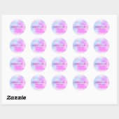 Sticker Rond Parties scintillant holographique Pastel Girly (Feuille)