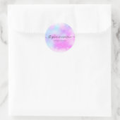 Sticker Rond Parties scintillant holographique Pastel Girly (Sac)