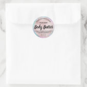 Sticker Rond Parties scintillant Holographique Pastel Rose Beur (Sac)