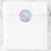 Sticker Rond Parties scintillant holographique Rainbow Pastels  (Sac)